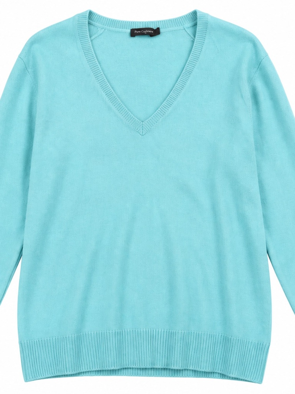 J. McLaughlin Light Aqua V-Neck Sweater